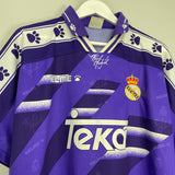 Shop 1994/96 REAL MADRID AWAY SHIRT (L) KELME, classic football shirts, vintage football shirts & retro soccer jerseys at Cult Kits