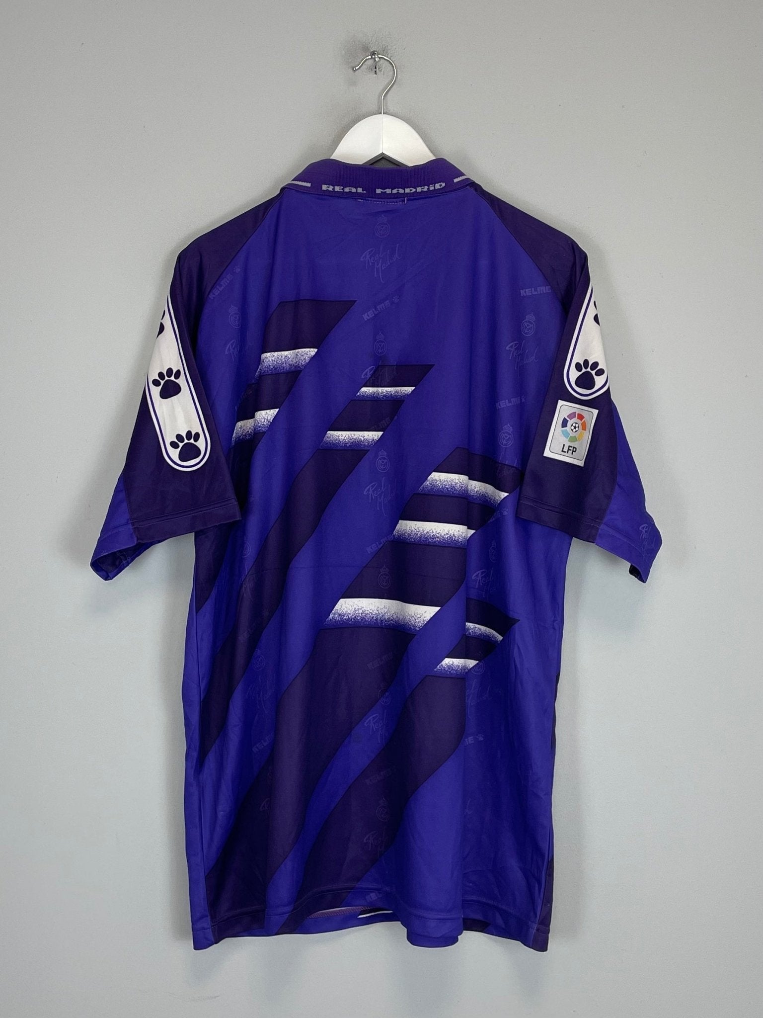 Shop 1994/96 REAL MADRID AWAY SHIRT (XL) KELME, classic football shirts, vintage football shirts & retro soccer jerseys at Cult Kits