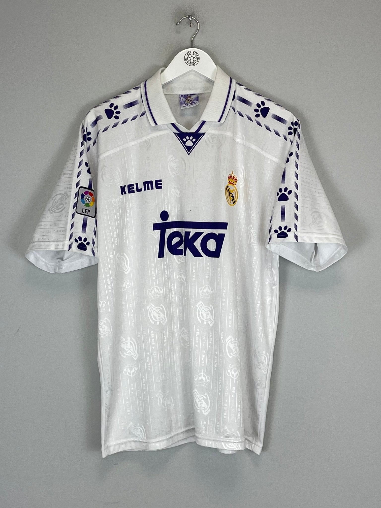 Shop 1994/96 REAL MADRID HOME SHIRT (L) KELME, classic football shirts, vintage football shirts & retro soccer jerseys at Cult Kits
