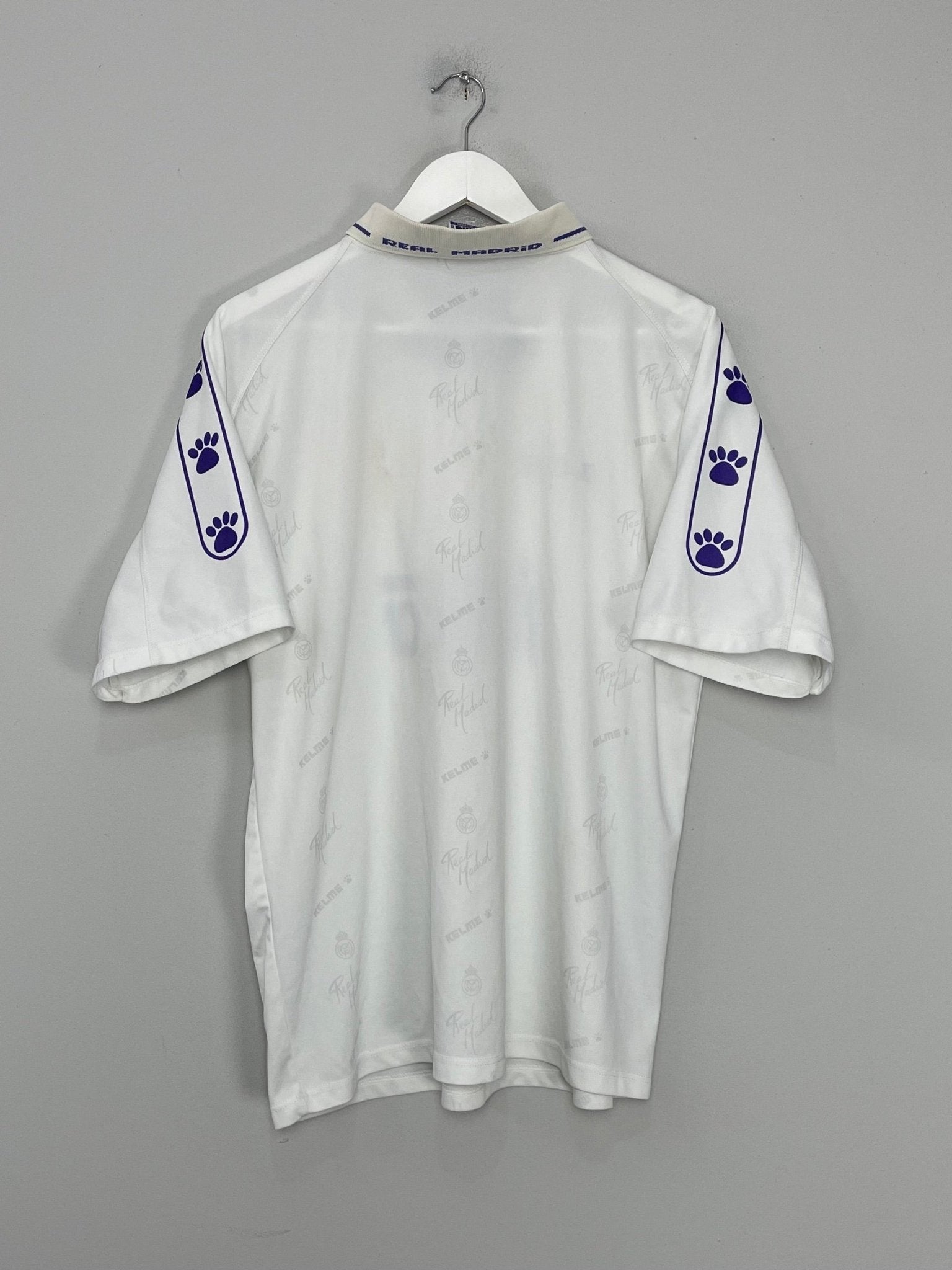 Shop 1994/96 REAL MADRID HOME SHIRT (L) KELME, classic football shirts, vintage football shirts & retro soccer jerseys at Cult Kits