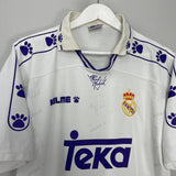 Shop 1994/96 REAL MADRID HOME SHIRT (L) KELME, classic football shirts, vintage football shirts & retro soccer jerseys at Cult Kits