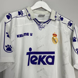 Shop 1994/96 REAL MADRID HOME SHIRT (L) KELME, classic football shirts, vintage football shirts & retro soccer jerseys at Cult Kits