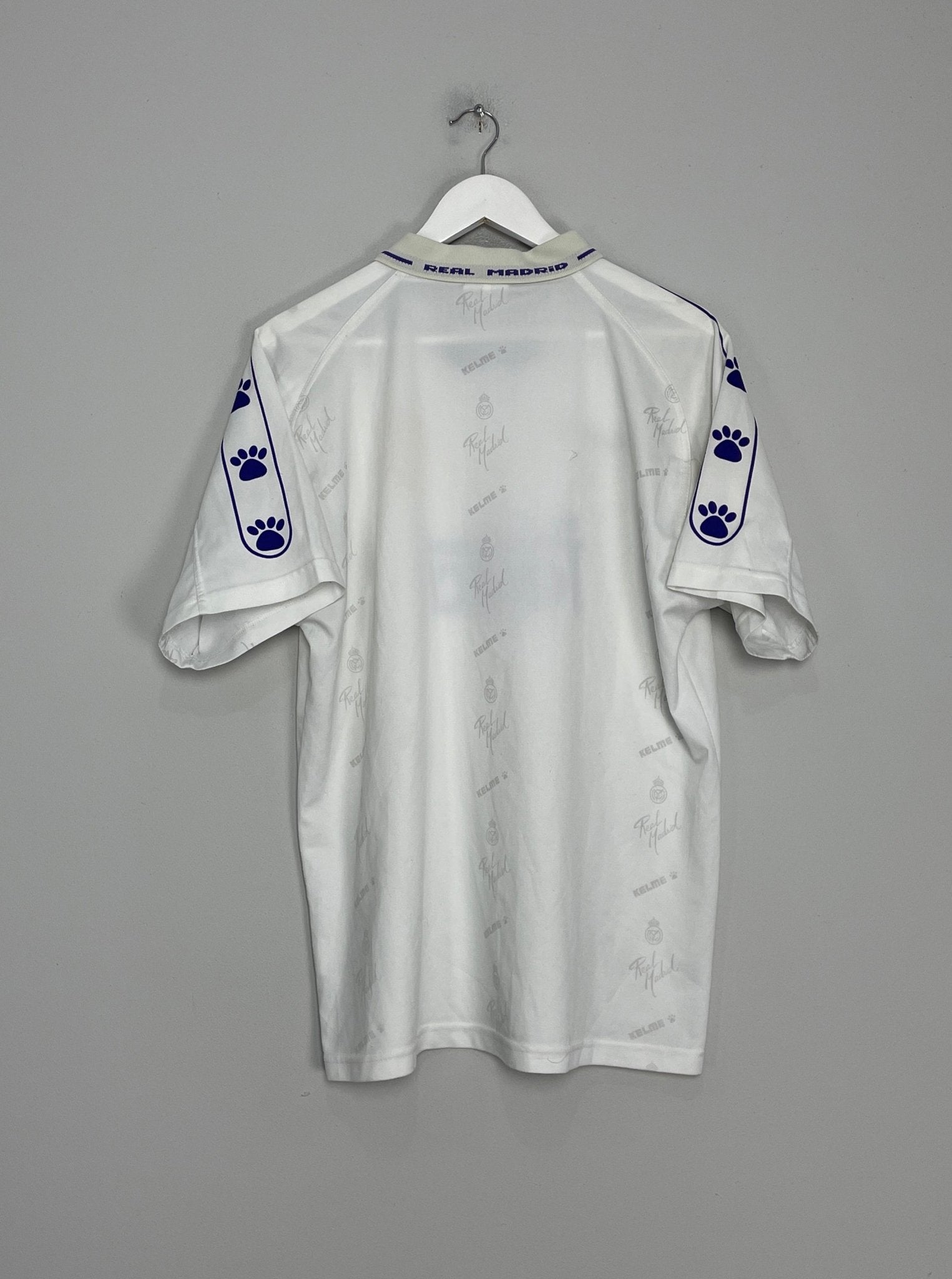 Shop 1994/96 REAL MADRID HOME SHIRT (L) KELME, classic football shirts, vintage football shirts & retro soccer jerseys at Cult Kits