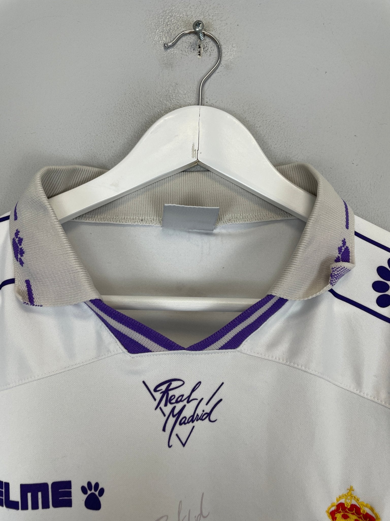 Shop 1994/96 REAL MADRID HOME SHIRT (M) KELME, classic football shirts, vintage football shirts & retro soccer jerseys at Cult Kits