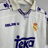 Shop 1994/96 REAL MADRID HOME SHIRT (XL) KELME, classic football shirts, vintage football shirts & retro soccer jerseys at Cult Kits