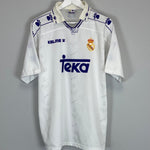 Shop 1994/96 REAL MADRID HOME SHIRT (XL) KELME, classic football shirts, vintage football shirts & retro soccer jerseys at Cult Kits