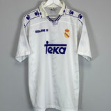 Shop 1994/96 REAL MADRID HOME SHIRT (XL) KELME, classic football shirts, vintage football shirts & retro soccer jerseys at Cult Kits
