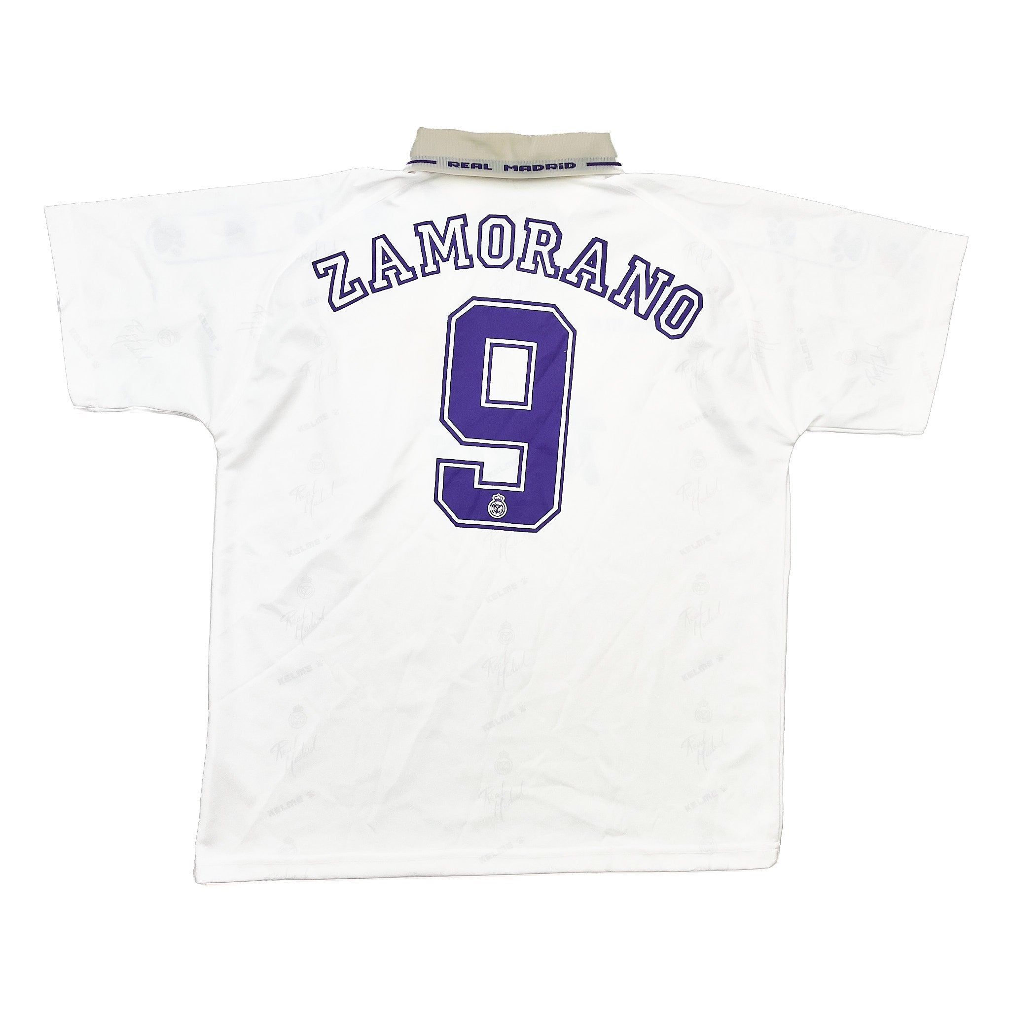 Buy 1994/96 REAL MADRID ZAMORANO 9 HOME SHIRT (XL) KELME ~ Free worldwide shipping available ~ Authentic Vintage Football Shirts from Cult Kits