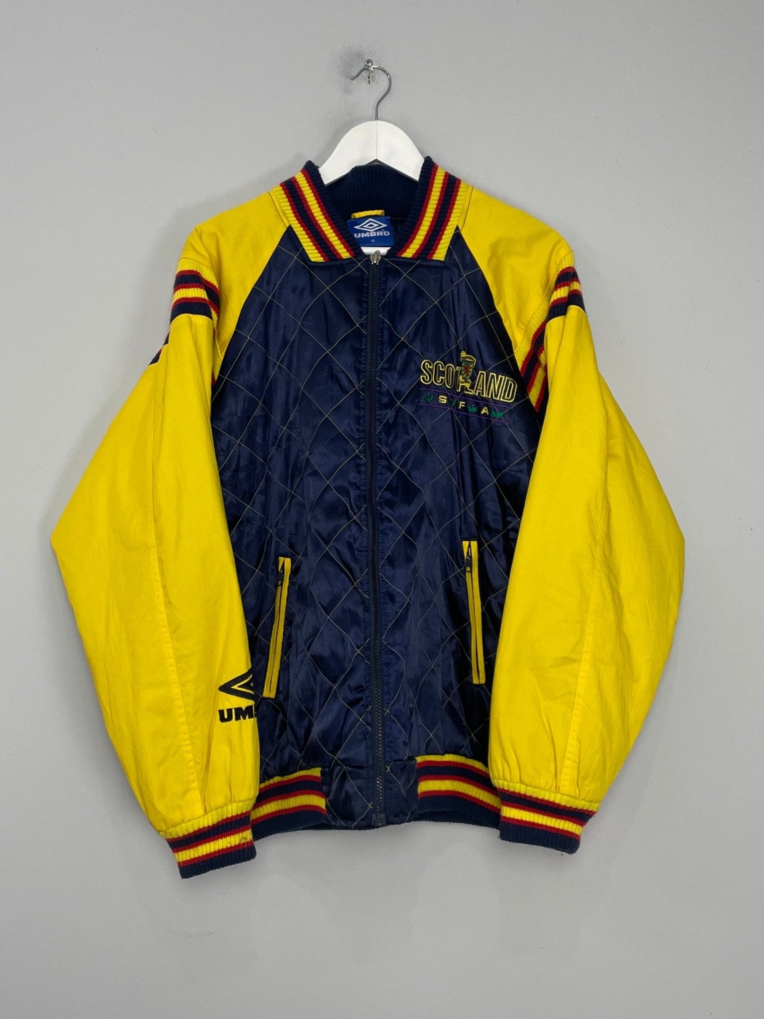 Shop 1994/96 SCOTLAND BOMBER JACKET (M) UMBRO, classic football shirts, vintage football shirts & retro soccer jerseys at Cult Kits