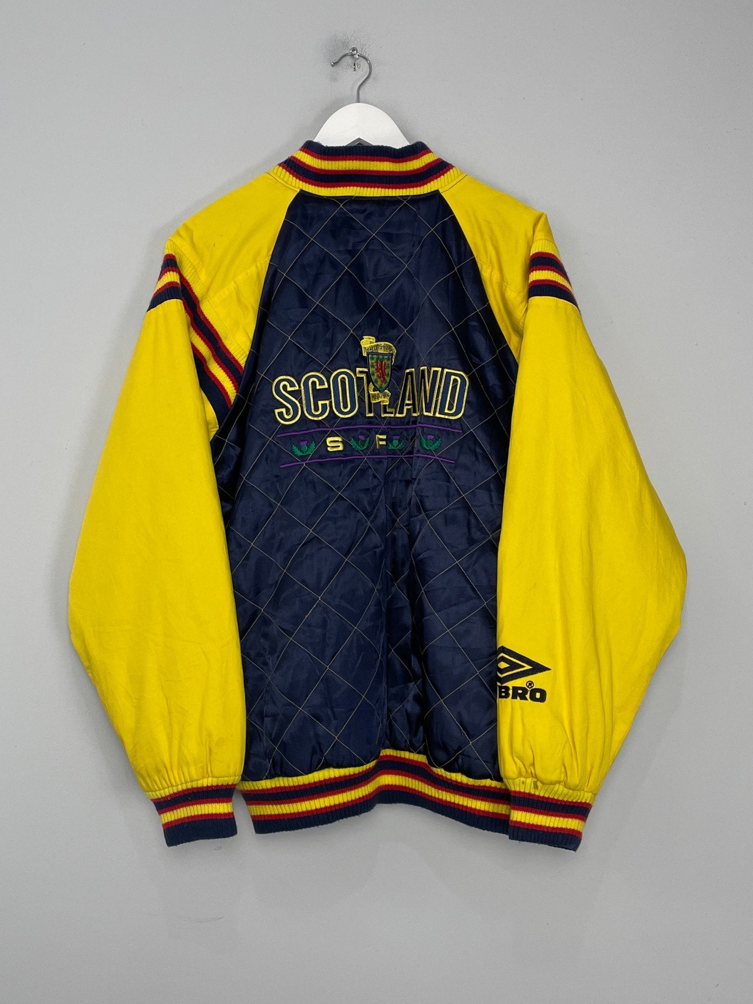 Shop 1994/96 SCOTLAND BOMBER JACKET (M) UMBRO, classic football shirts, vintage football shirts & retro soccer jerseys at Cult Kits