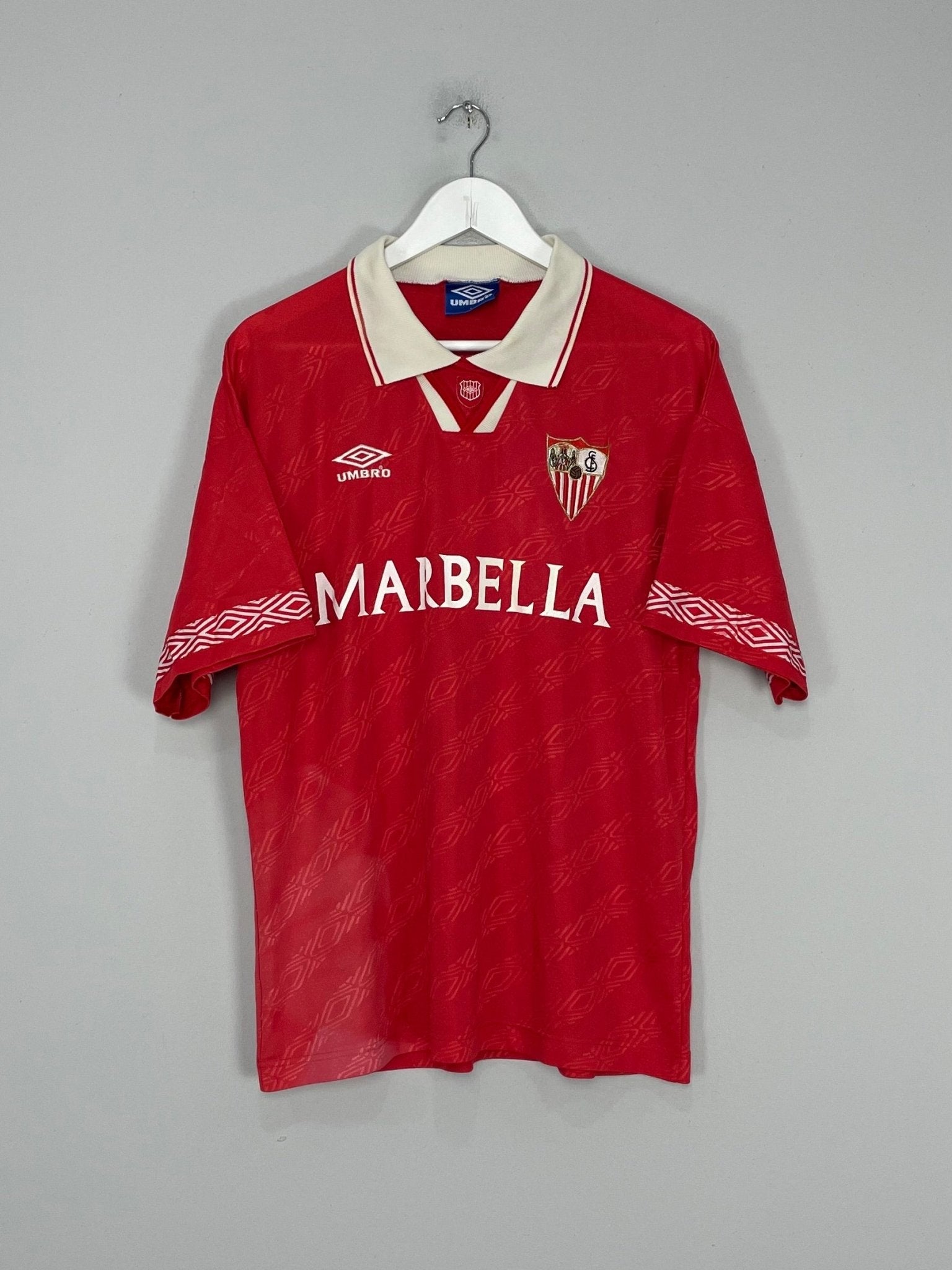 Shop 1994/96 SEVILLA AWAY SHIRT (L) UMBRO, classic football shirts, vintage football shirts & retro soccer jerseys at Cult Kits