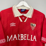 Shop 1994/96 SEVILLA AWAY SHIRT (L) UMBRO, classic football shirts, vintage football shirts & retro soccer jerseys at Cult Kits