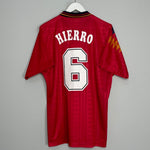 Shop 1994/96 SPAIN HIERRO #6 HOME SHIRT (L) ADIDAS, classic football shirts, vintage football shirts & retro soccer jerseys at Cult Kits