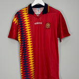 Shop 1994/96 SPAIN HOME SHIRT (M) ADIDAS, classic football shirts, vintage football shirts & retro soccer jerseys at Cult Kits