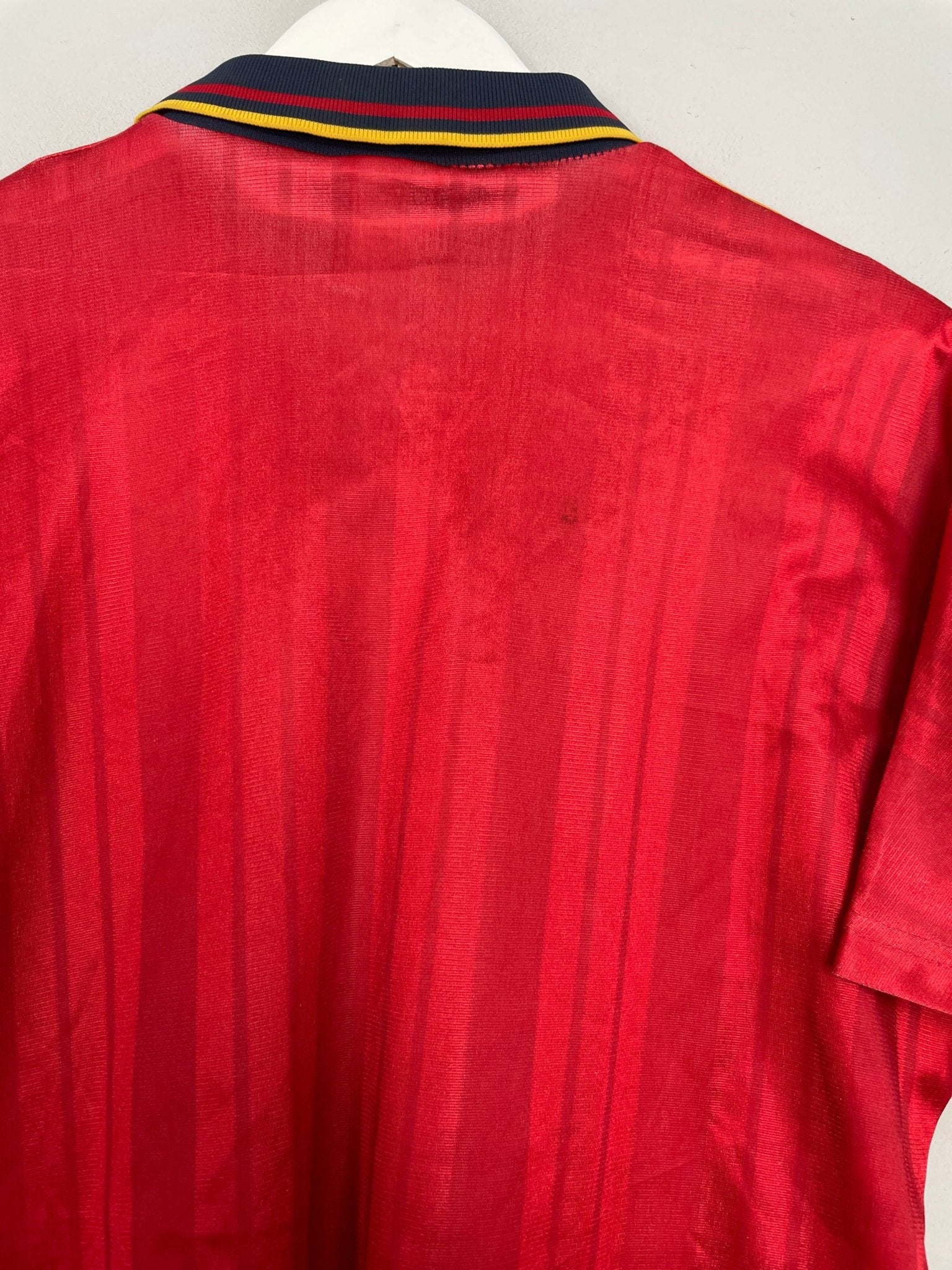 Shop 1994/96 SPAIN HOME SHIRT (M) ADIDAS, classic football shirts, vintage football shirts & retro soccer jerseys at Cult Kits