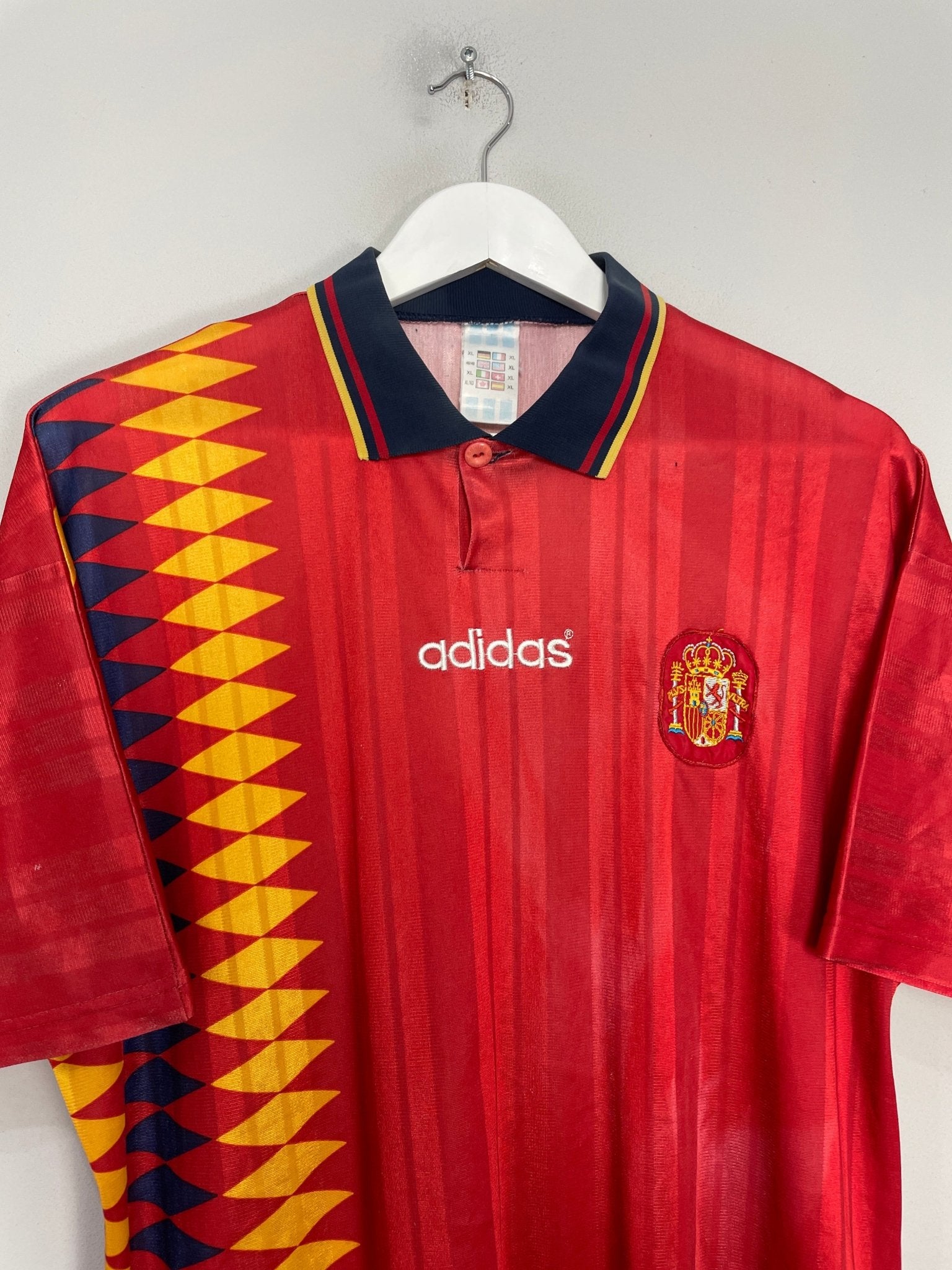 Shop 1994/96 SPAIN HOME SHIRT (XL) ADIDAS, classic football shirts, vintage football shirts & retro soccer jerseys at Cult Kits