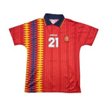 Buy 1994/96 Spain Luis Enrique 21 Home Shirt (L) Adidas ~ Free worldwide shipping available ~ Authentic Vintage Football Shirts from Cult Kits