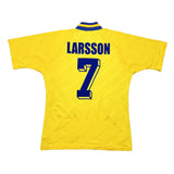 Buy 1994/96 Sweden Larsson 7 Home Shirt (M) Adidas ~ Free worldwide shipping ~ Authentic Vintage Football Shirts from Cult Kits