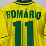Shop 1994/97 BRAZIL ROMARIO #11 HOME SHIRT (L) UMBRO, classic football shirts, vintage football shirts & retro soccer jerseys at Cult Kits