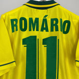 Shop 1994/97 BRAZIL ROMARIO #11 HOME SHIRT (L) UMBRO, classic football shirts, vintage football shirts & retro soccer jerseys at Cult Kits