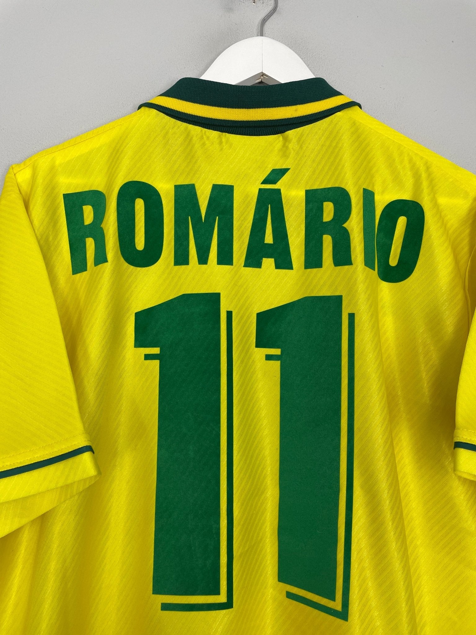 Shop 1994/97 BRAZIL ROMARIO #11 HOME SHIRT (L) UMBRO, classic football shirts, vintage football shirts & retro soccer jerseys at Cult Kits