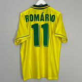 Shop 1994/97 BRAZIL ROMARIO #11 HOME SHIRT (L) UMBRO, classic football shirts, vintage football shirts & retro soccer jerseys at Cult Kits
