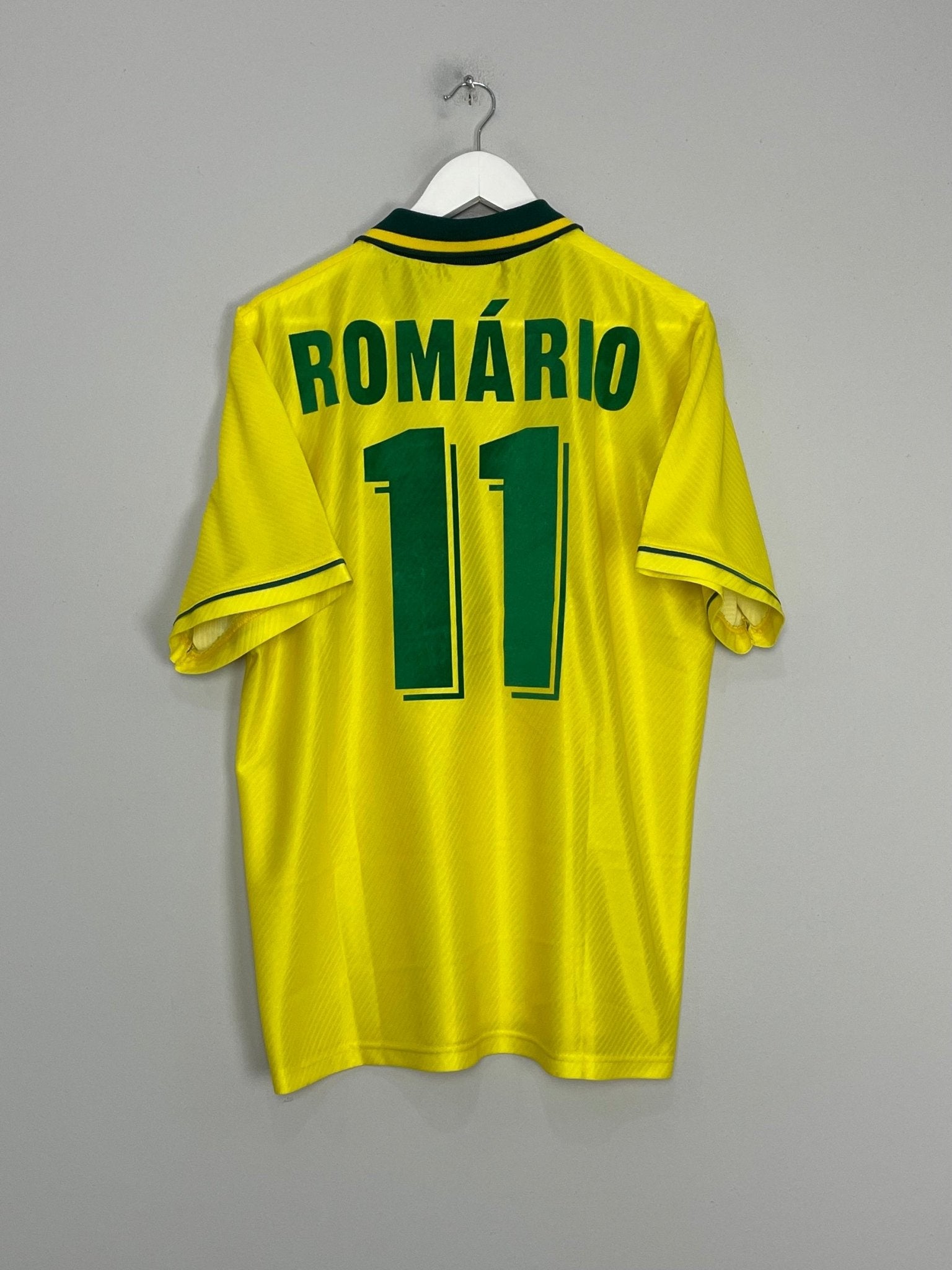 Shop 1994/97 BRAZIL ROMARIO #11 HOME SHIRT (L) UMBRO, classic football shirts, vintage football shirts & retro soccer jerseys at Cult Kits