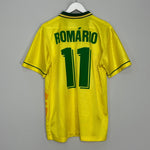 Shop 1994/97 BRAZIL ROMARIO #11 HOME SHIRT (M) UMBRO, classic football shirts, vintage football shirts & retro soccer jerseys at Cult Kits