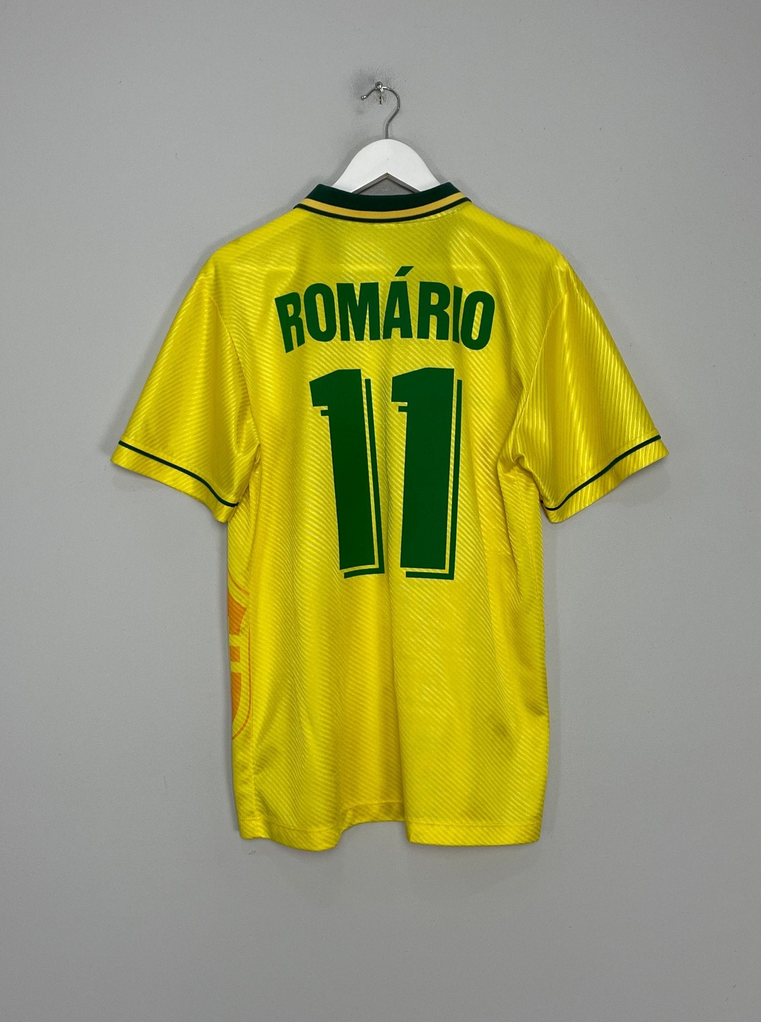 Shop 1994/97 BRAZIL ROMARIO #11 HOME SHIRT (M) UMBRO, classic football shirts, vintage football shirts & retro soccer jerseys at Cult Kits