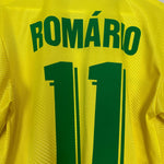 Shop 1994/97 BRAZIL ROMARIO #11 HOME SHIRT (M) UMBRO, classic football shirts, vintage football shirts & retro soccer jerseys at Cult Kits