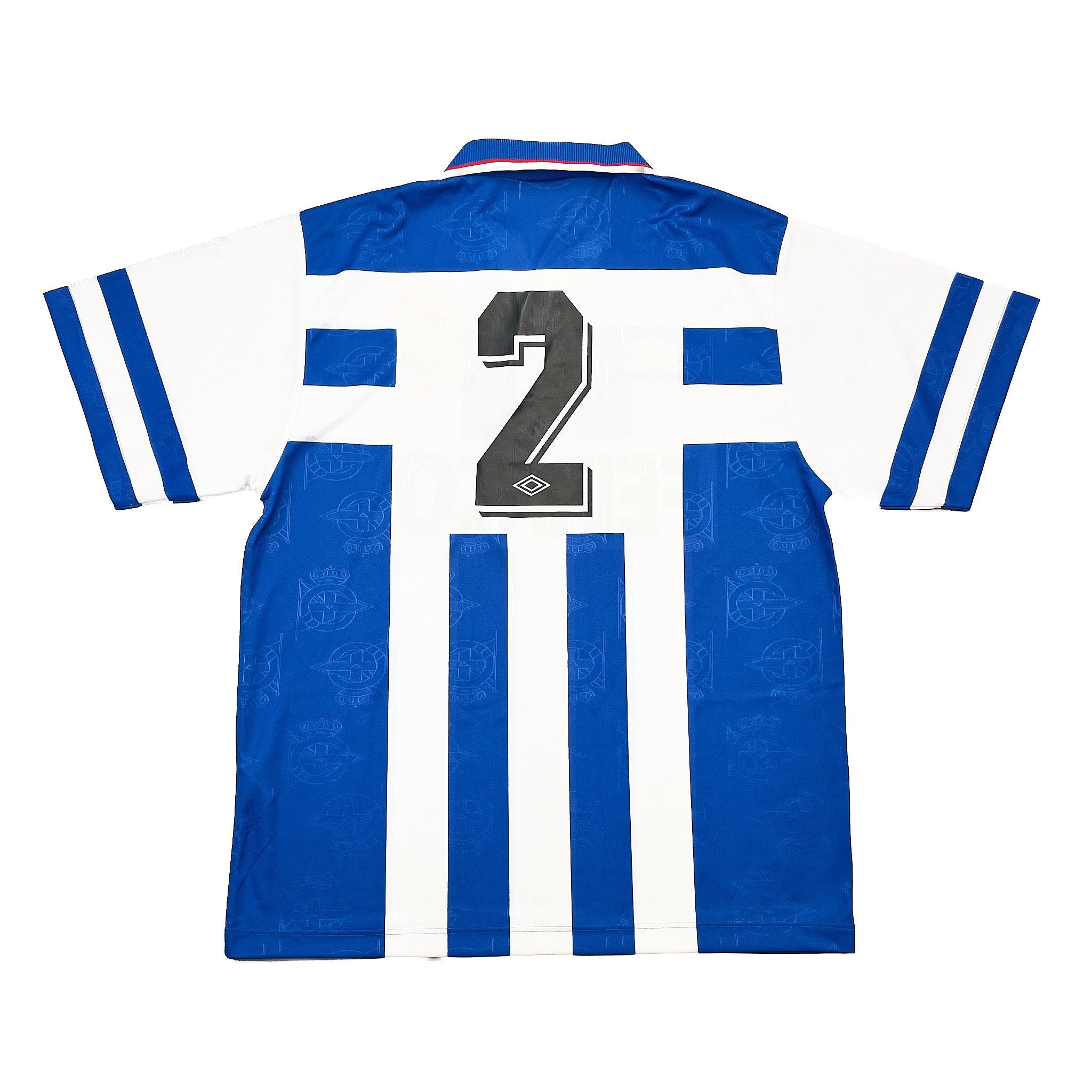 Buy 1994/97 DEPORTIVO LA CORUNA 2 *CHAMPIONS* HOME SHIRT (XL) UMBRO ~ Free worldwide shipping available ~ Authentic Vintage Football Shirts from Cult Kits