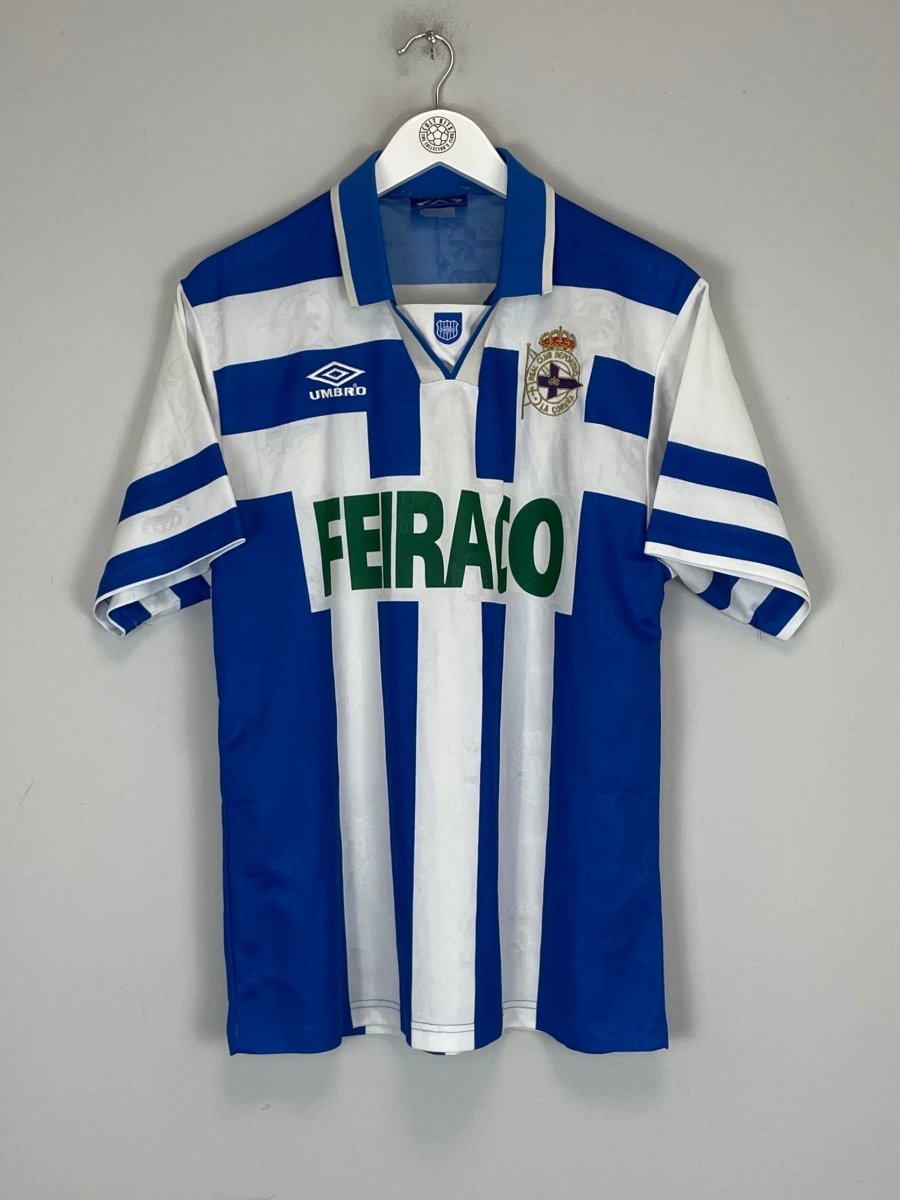 1994/97 DEPORTIVO LA CORUNA HOME SHIRT (L) UMBRO - Cult Kits - Large - Buy Vintage Football Shirts, Authentic Retro Football Shirts For Sale, Classic Football Shirts & Soccer Jersey