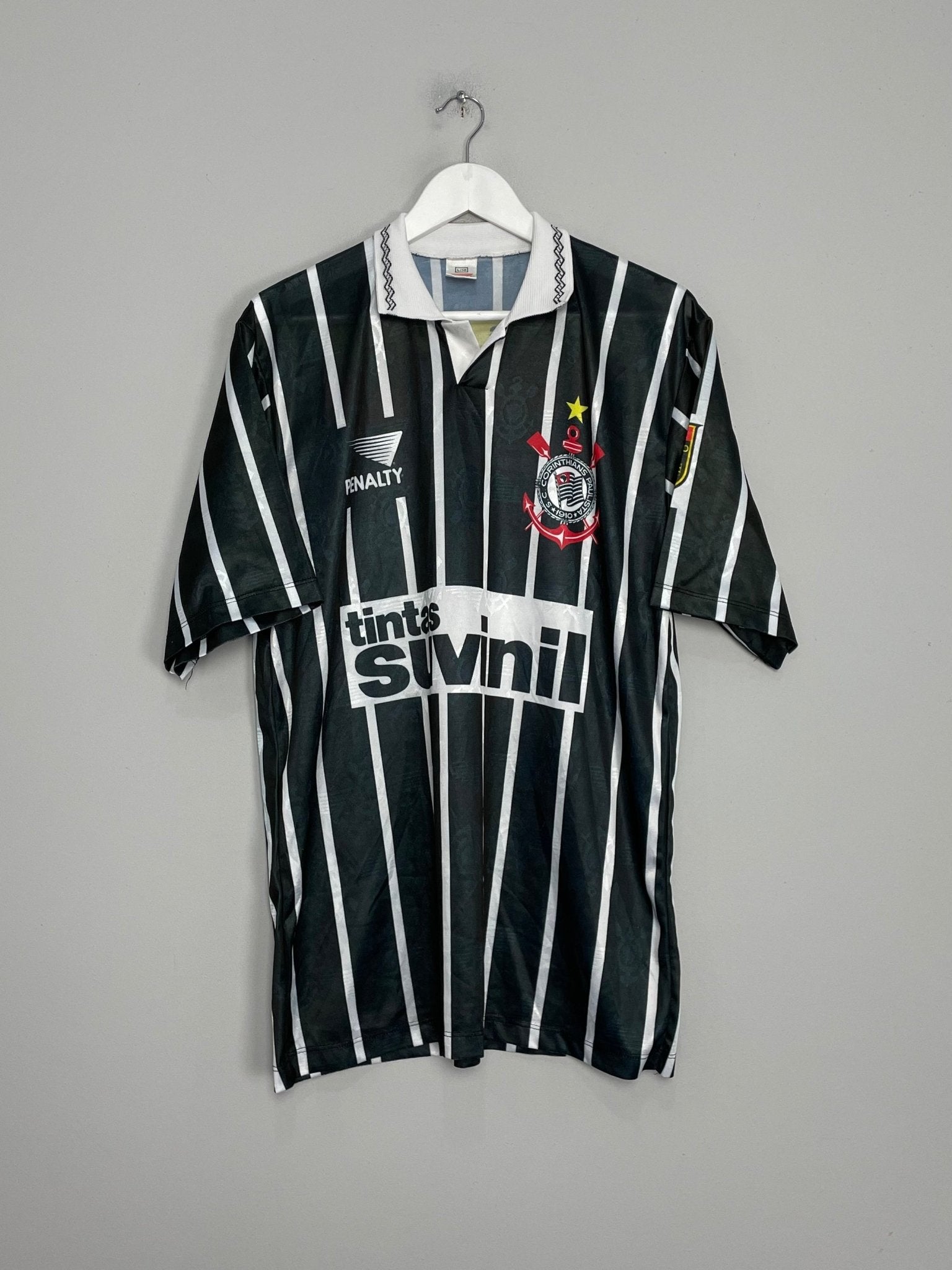 Shop 1995 CORINTHIANS #7 HOME SHIRT (L) PENALTY, classic football shirts, vintage football shirts & retro soccer jerseys at Cult Kits
