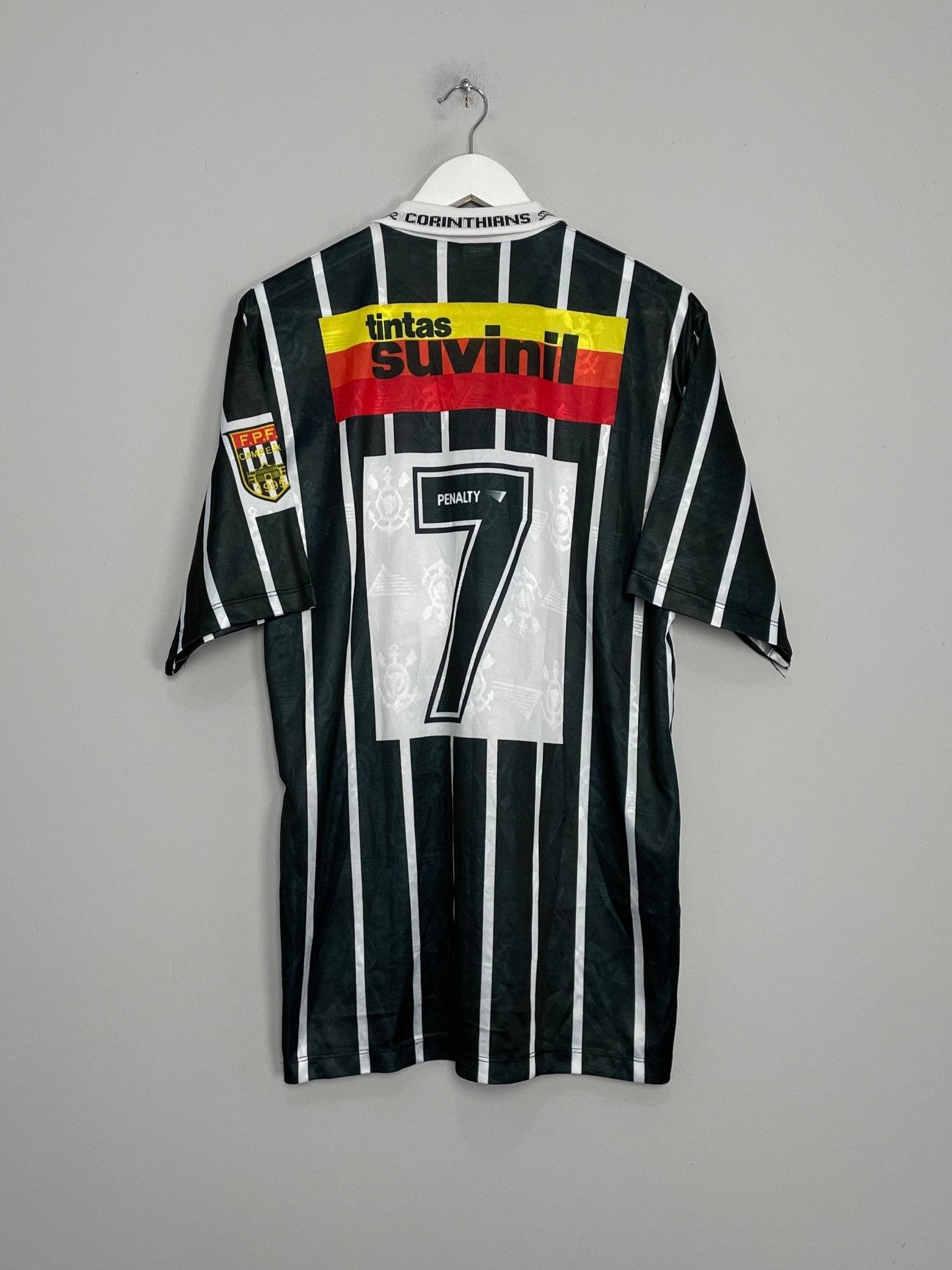 Shop 1995 CORINTHIANS #7 HOME SHIRT (L) PENALTY, classic football shirts, vintage football shirts & retro soccer jerseys at Cult Kits