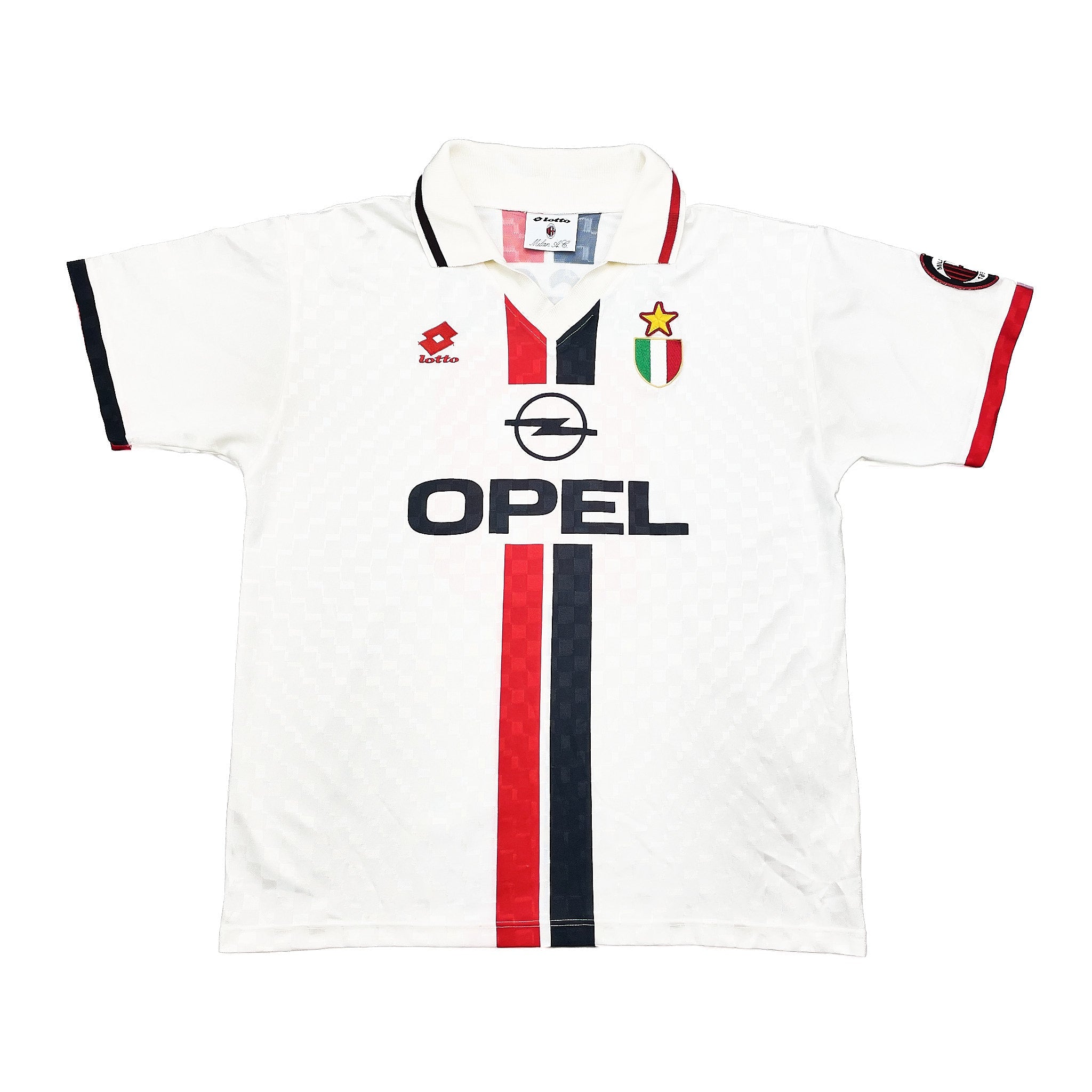 Buy 1995/96 AC Milan Baggio 18 Away Shirt (L) Lotto ~ Free worldwide shipping available ~ Authentic Vintage Football Shirts from Cult Kits