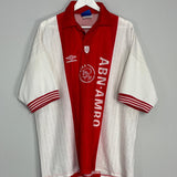 Shop 1995/96 AJAX #11 *DE MEER* HOME SHIRT (XXL) UMBRO, classic football shirts, vintage football shirts & retro soccer jerseys at Cult Kits