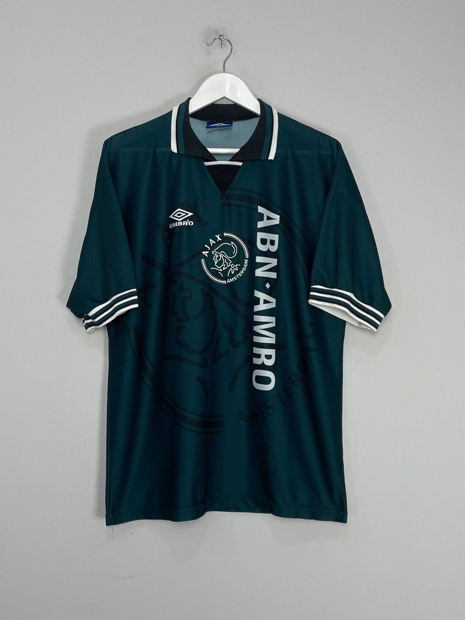 Shop 1995/96 AJAX AWAY SHIRT (L) UMBRO, classic football shirts, vintage football shirts & retro soccer jerseys at Cult Kits