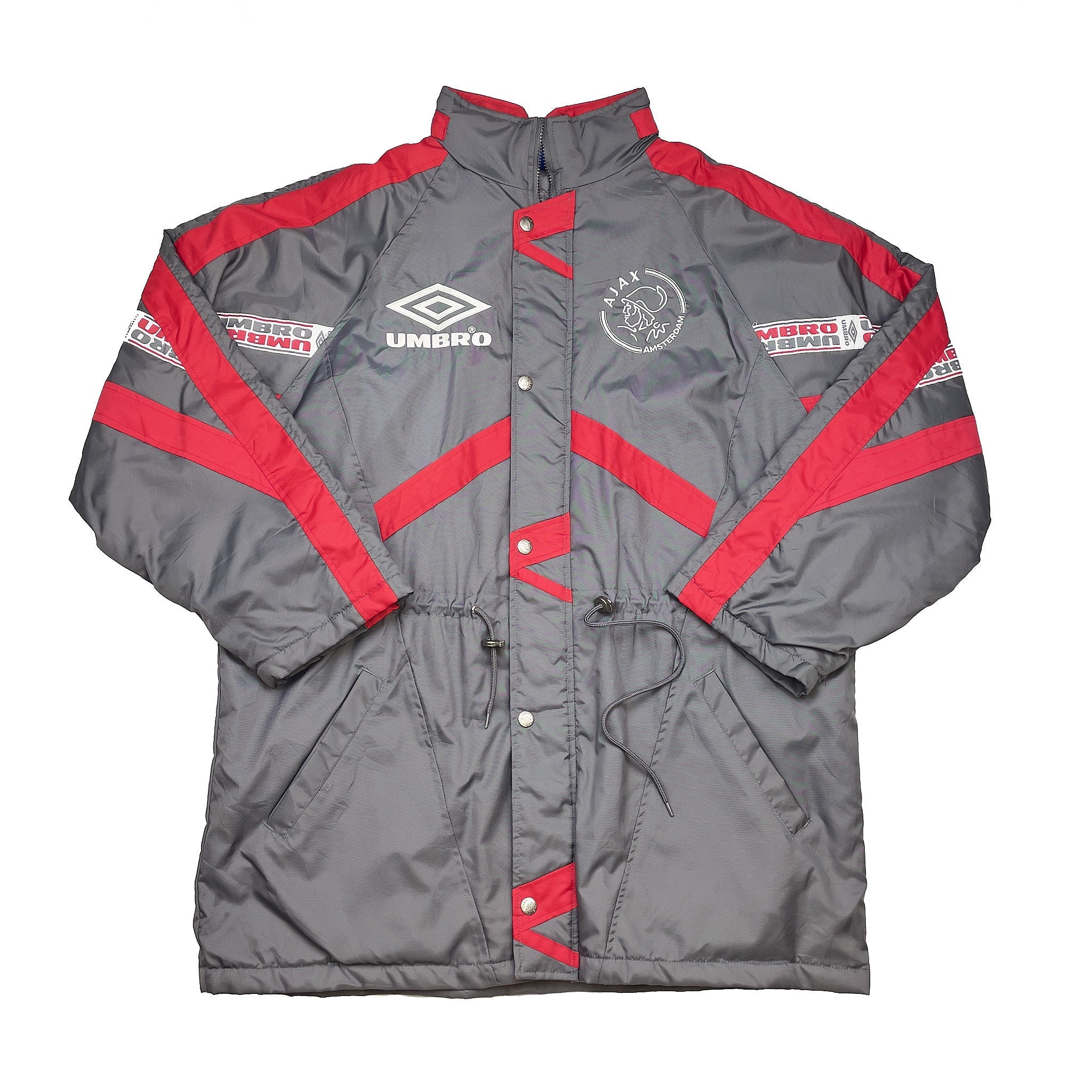 Buy 1995/96 Ajax Bench Coat (XXL) Umbro ~ Free worldwide shipping ~ Authentic Vintage Football Shirts from Cult Kits