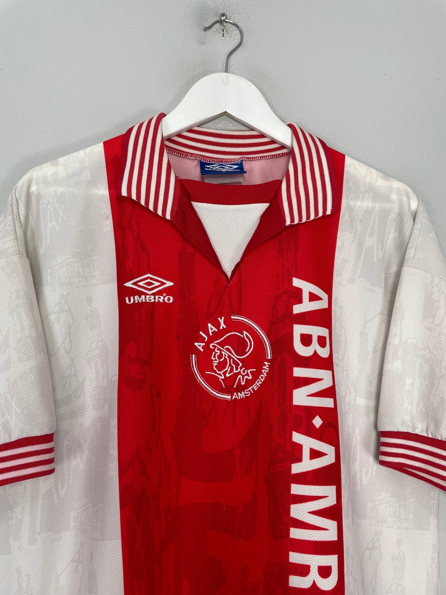 Shop 1995/96 AJAX HOME SHIRT (L) UMBRO, classic football shirts, vintage football shirts & retro soccer jerseys at Cult Kits