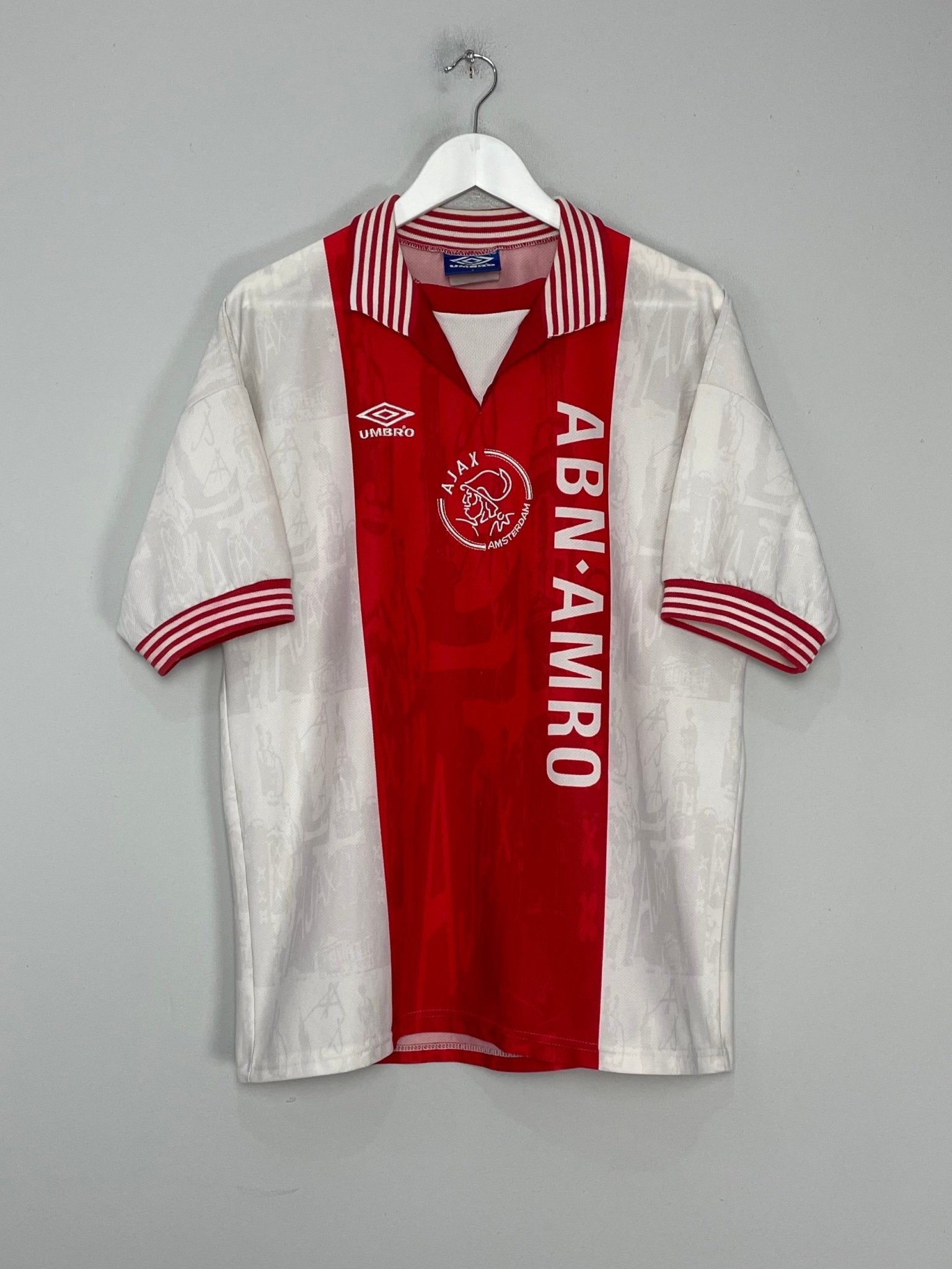 Shop 1995/96 AJAX HOME SHIRT (L) UMBRO, classic football shirts, vintage football shirts & retro soccer jerseys at Cult Kits