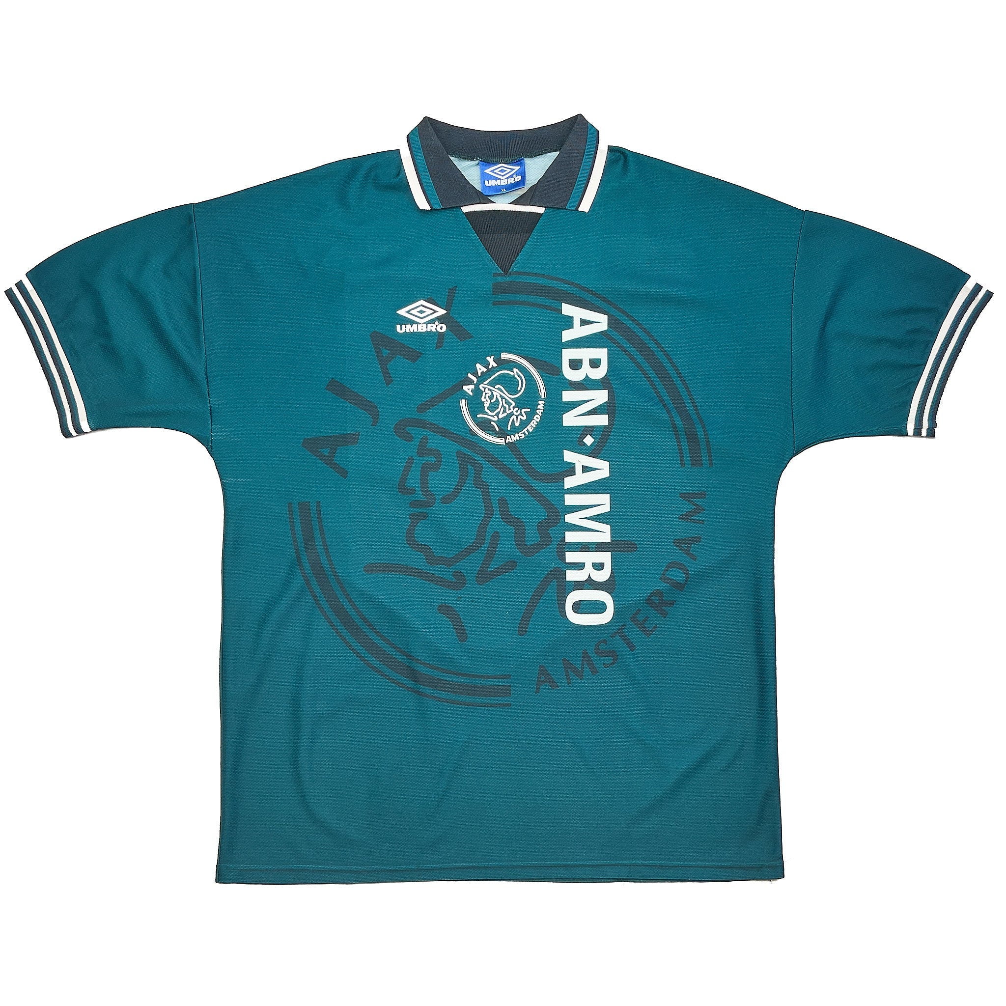 Buy 1995/96 Ajax Kluivert 9 Away Shirt (XL) Umbro ~ Free worldwide shipping ~ Authentic Vintage Football Shirts from Cult Kits