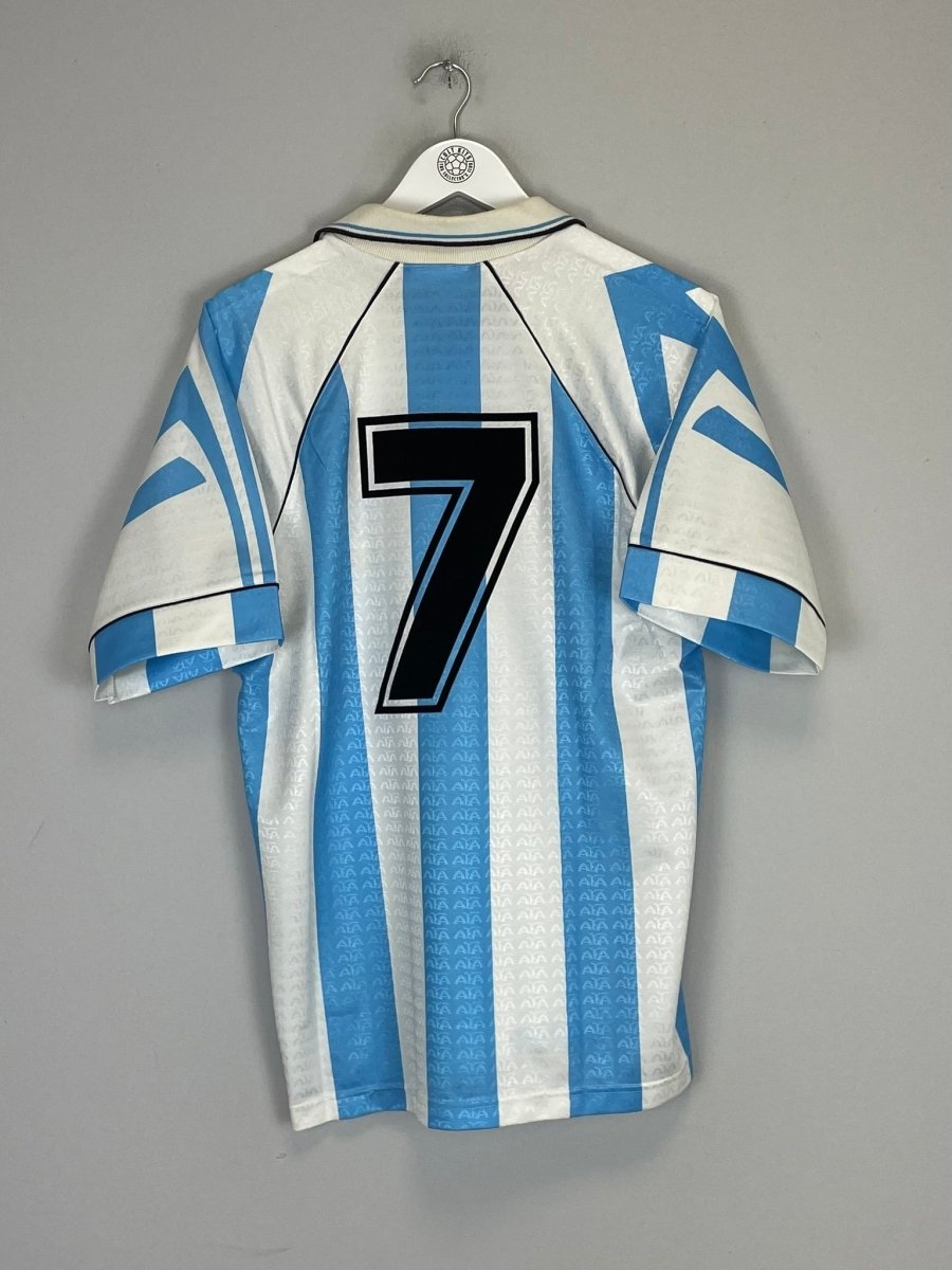 1995/96 ARGENTINA 7 HOME SHIRT (L) ADIDAS - Cult Kits - Large - Buy Vintage Football Shirts, Authentic Retro Football Shirts For Sale, Classic Football Shirts & Soccer Jersey