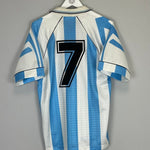 1995/96 ARGENTINA 7 HOME SHIRT (L) ADIDAS - Cult Kits - Large - Buy Vintage Football Shirts, Authentic Retro Football Shirts For Sale, Classic Football Shirts & Soccer Jersey