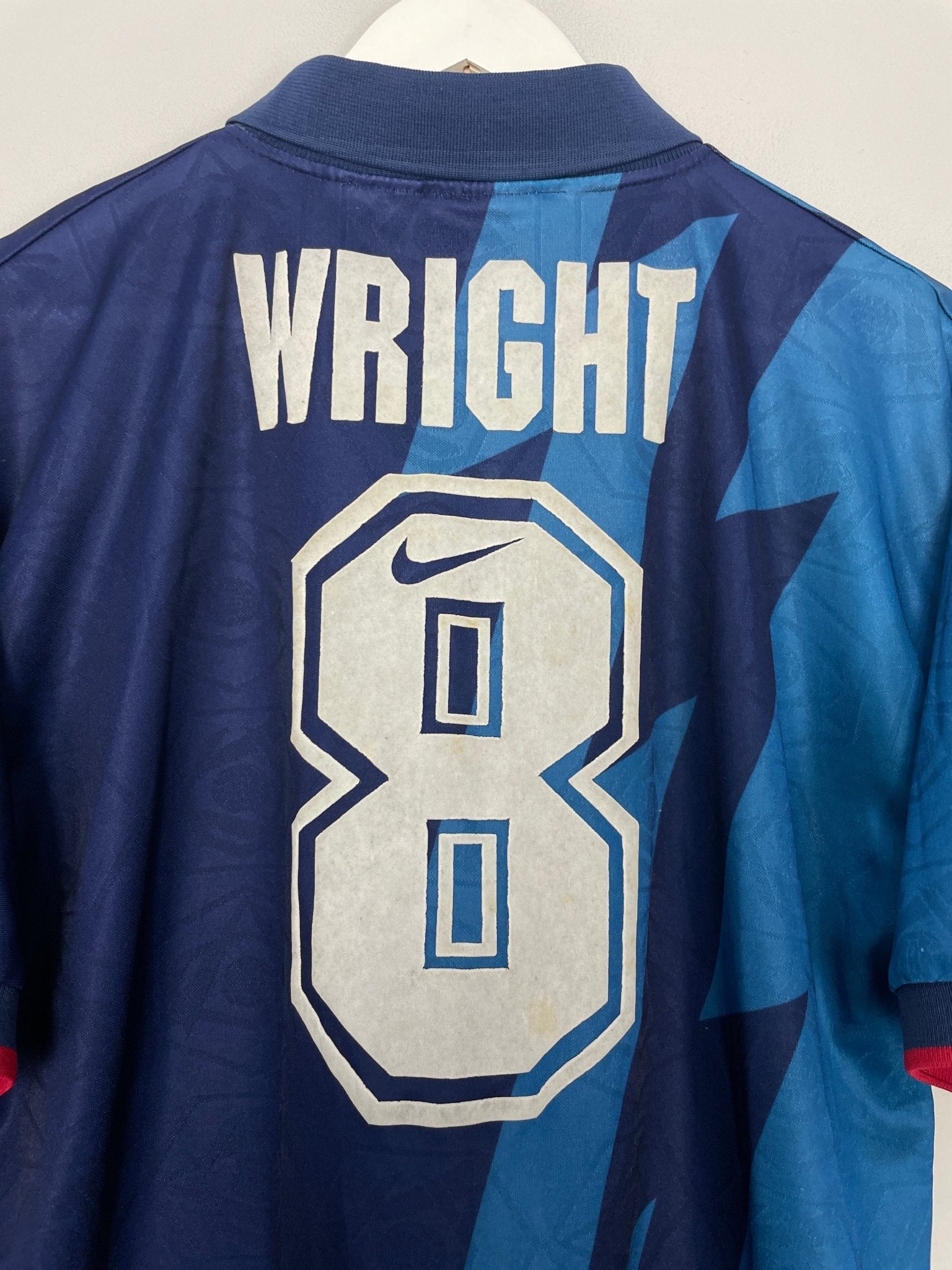 Shop 1995/96 ARSENAL WRIGHT #8 AWAY SHIRT (L) NIKE, classic football shirts, vintage football shirts & retro soccer jerseys at Cult Kits