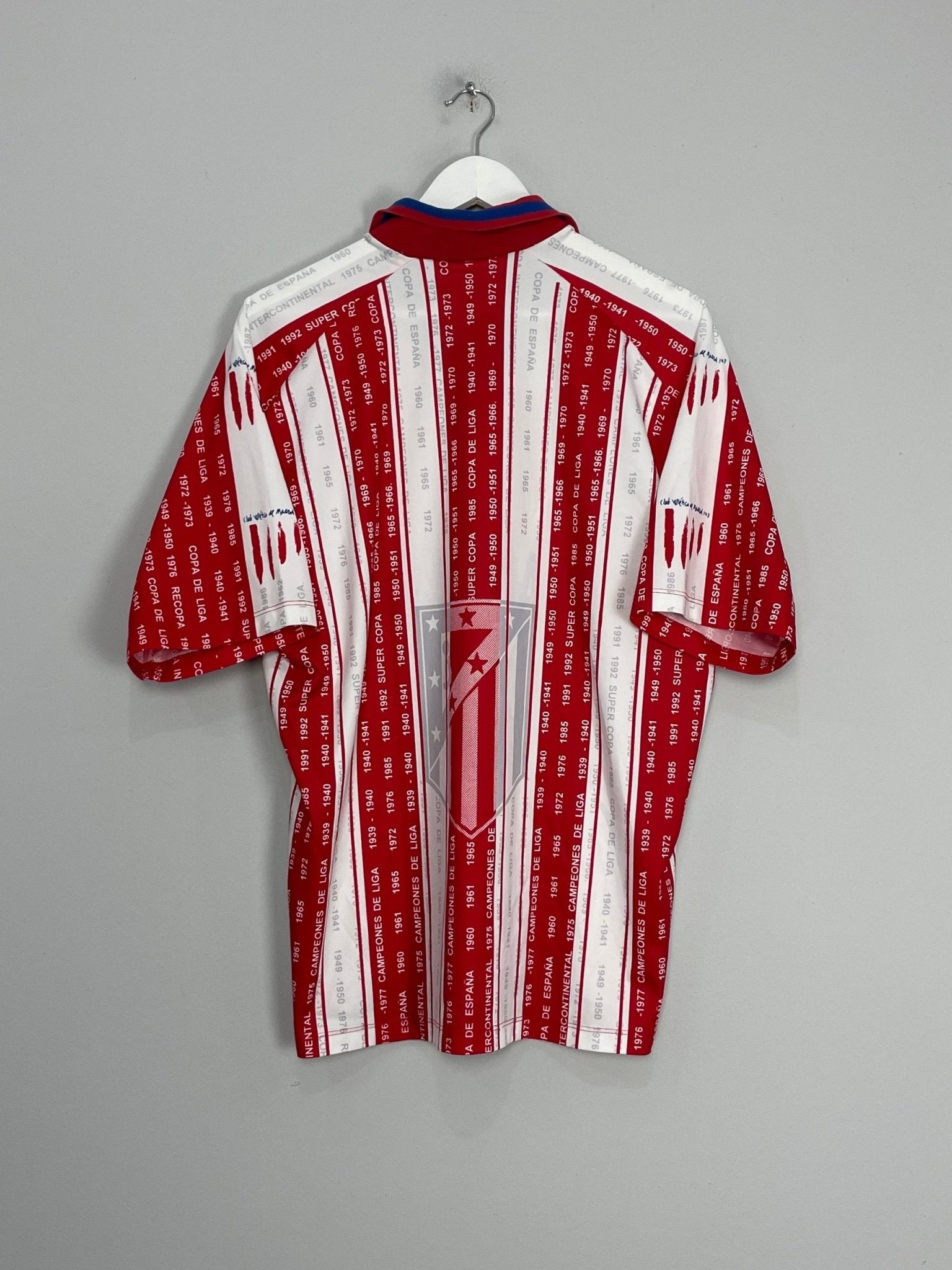 Shop 1995/96 ATLETICO MADRID HOME SHIRT (L) PUMA, classic football shirts, vintage football shirts & retro soccer jerseys at Cult Kits