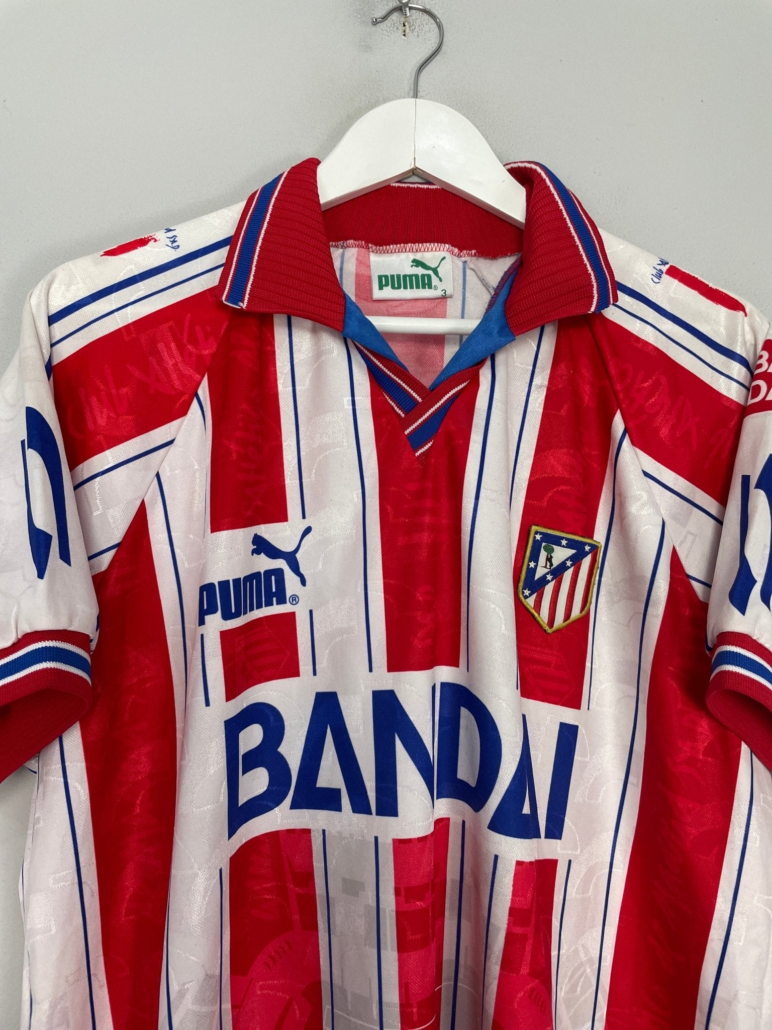 Shop 1995/96 ATLETICO MADRID HOME SHIRT (L) PUMA, classic football shirts, vintage football shirts & retro soccer jerseys at Cult Kits