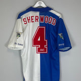 1995/96 BLACKBURN ROVERS SHERWOOD 4 HOME SHIRT (L) ASICS - Cult Kits - Large - Buy Vintage Football Shirts, Authentic Retro Football Shirts For Sale, Classic Football Shirts & Soccer Jersey