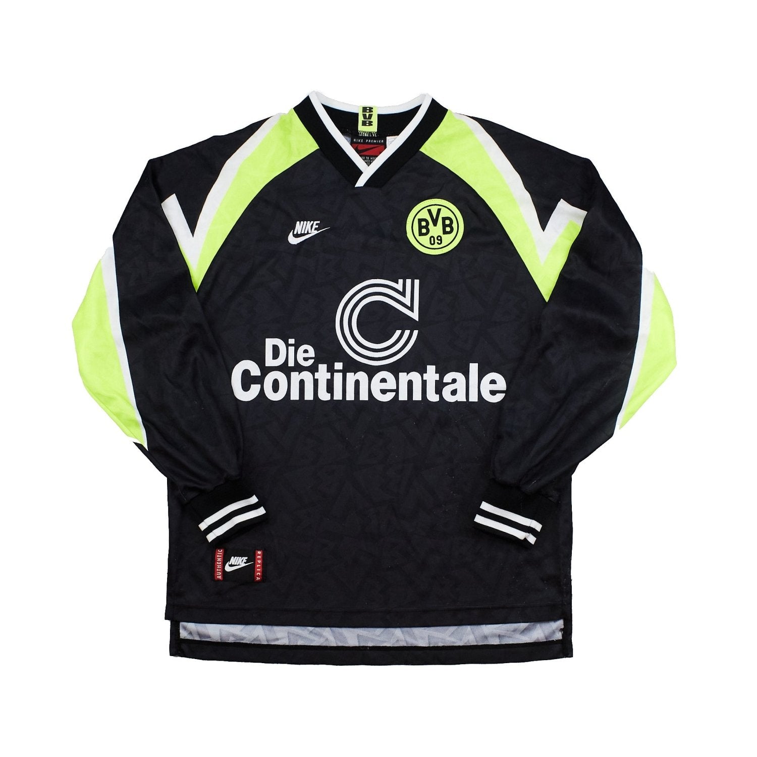 Buy 1995/96 Borussia Dortmund L/S Away Shirt (M) Nike ~ Free worldwide shipping ~ Authentic Vintage Football Shirts from Cult Kits