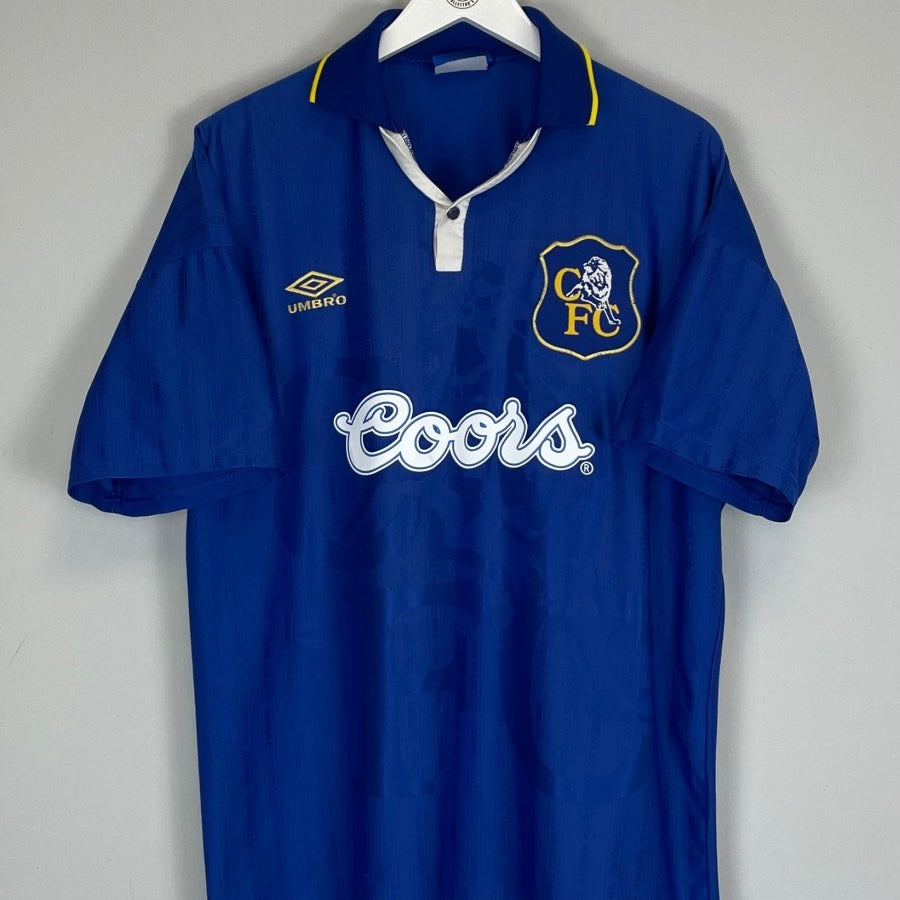 1995/96 CHELSEA HOME SHIRT (XL) UMBRO - Cult Kits - XL - Buy Vintage Football Shirts, Authentic Retro Football Shirts For Sale, Classic Football Shirts & Soccer Jersey