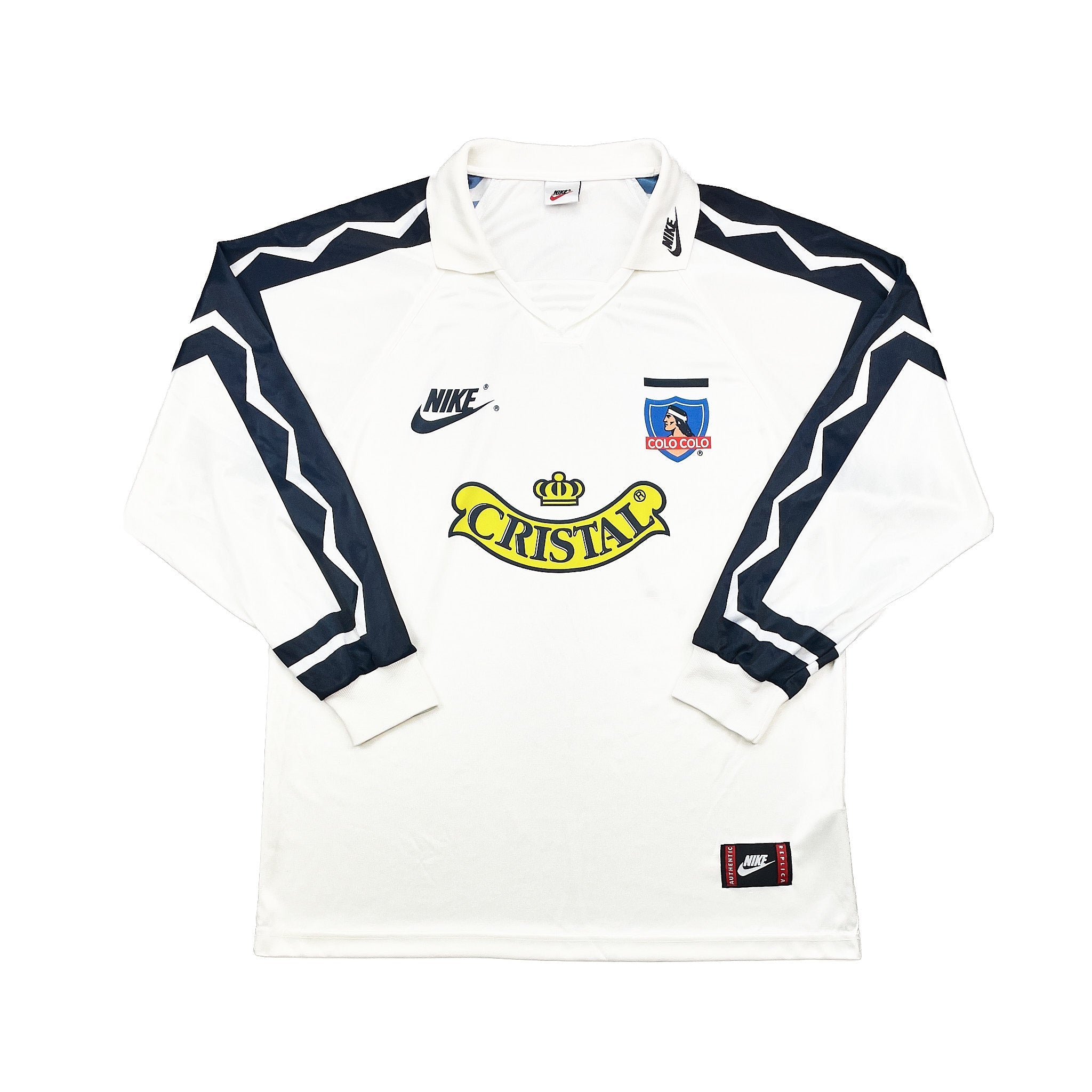 Buy 1995/96 Colo Colo L/S Home Shirt (L) Nike ~ Free worldwide shipping available ~ Authentic Vintage Football Shirts from Cult Kits